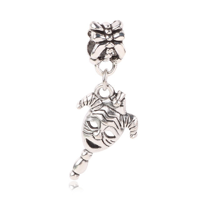 dodocharms Camera Mickey Starfish Love Pendant With Blue Crystal Silver Alloy Beads Charms Fit Pandora Bracelets DIY Jewelry
