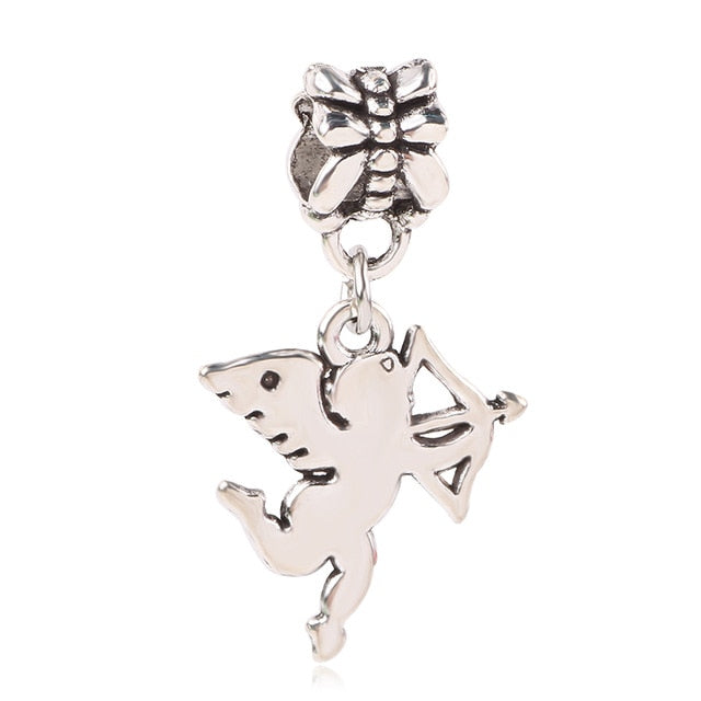 dodocharms Camera Mickey Starfish Love Pendant With Blue Crystal Silver Alloy Beads Charms Fit Pandora Bracelets DIY Jewelry