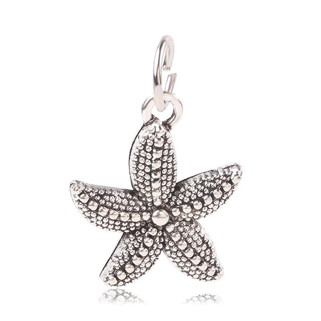 dodocharms Camera Mickey Starfish Love Pendant With Blue Crystal Silver Alloy Beads Charms Fit Pandora Bracelets DIY Jewelry