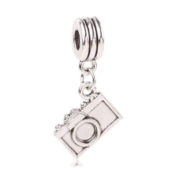 dodocharms Camera Mickey Starfish Love Pendant With Blue Crystal Silver Alloy Beads Charms Fit Pandora Bracelets DIY Jewelry