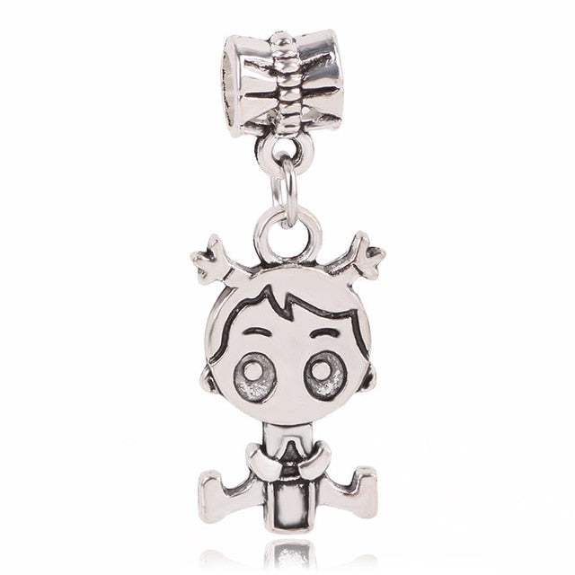 dodocharms Camera Mickey Starfish Love Pendant With Blue Crystal Silver Alloy Beads Charms Fit Pandora Bracelets DIY Jewelry