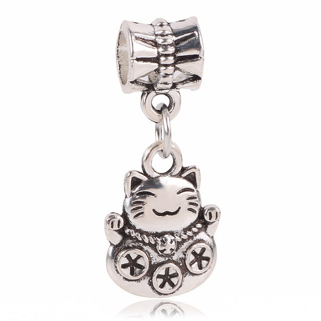 dodocharms Camera Mickey Starfish Love Pendant With Blue Crystal Silver Alloy Beads Charms Fit Pandora Bracelets DIY Jewelry
