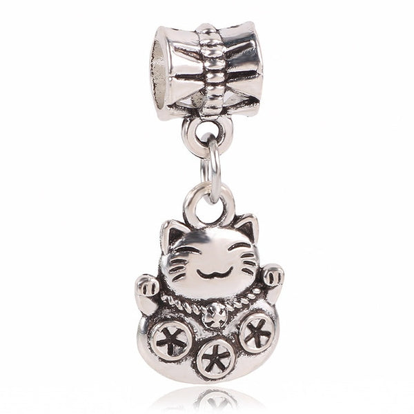 dodocharms Camera Mickey Starfish Love Pendant With Blue Crystal Silver Alloy Beads Charms Fit Pandora Bracelets DIY Jewelry