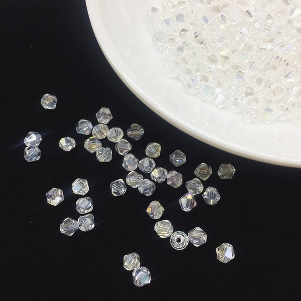 Wholesale 4MM 100pcs Austria Crystal Beads Spacer Glass Bead DIY Earrings Bracelet Choker Necklace Jewelry Making