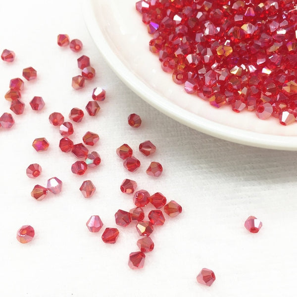 Wholesale 4MM 100pcs Austria Crystal Beads Spacer Glass Bead DIY Earrings Bracelet Choker Necklace Jewelry Making