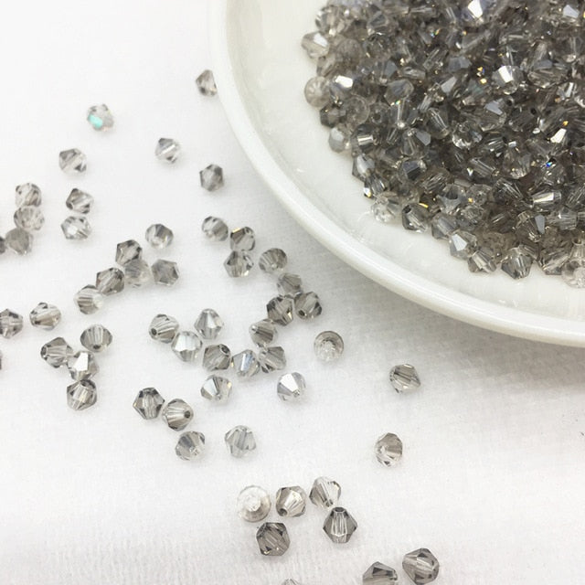 Wholesale 4MM 100pcs Austria Crystal Beads Spacer Glass Bead DIY Earrings Bracelet Choker Necklace Jewelry Making