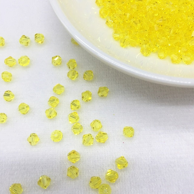 Wholesale 4MM 100pcs Austria Crystal Beads Spacer Glass Bead DIY Earrings Bracelet Choker Necklace Jewelry Making