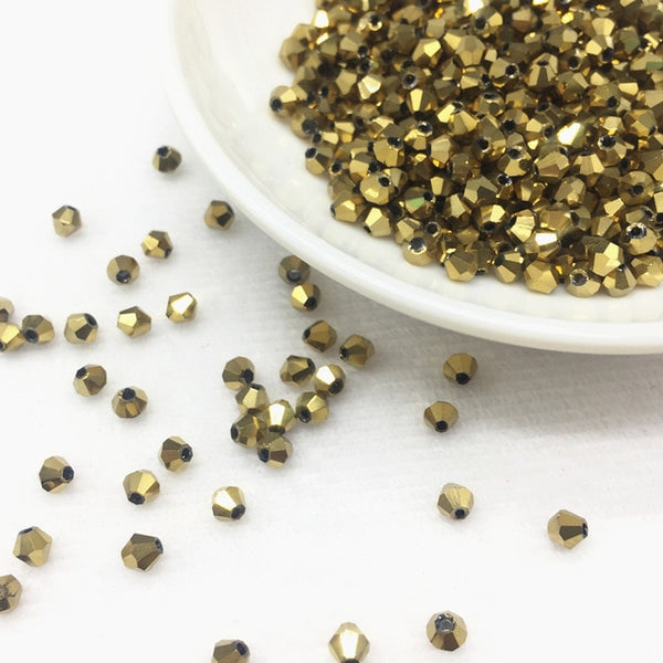 Wholesale 4MM 100pcs Austria Crystal Beads Spacer Glass Bead DIY Earrings Bracelet Choker Necklace Jewelry Making