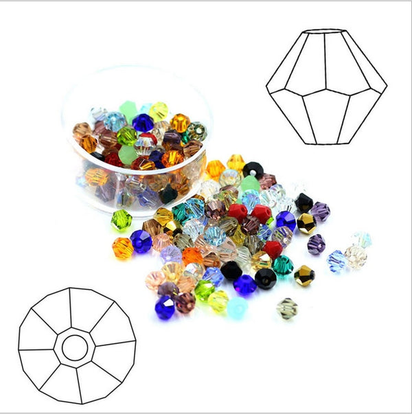 Wholesale 4MM 100pcs Austria Crystal Beads Spacer Glass Bead DIY Earrings Bracelet Choker Necklace Jewelry Making