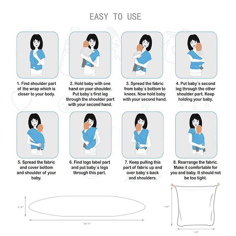 Baby Carrier Sling For Newborns Soft Infant Wrap Breathable Wrap Hipseat Breastfeed Birth Comfortable Nursing Cover Dark Grey