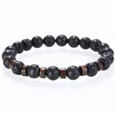 Mcllroy Stone bracelet/beads/lava/natural/homme/fashion/bangles Bracelet Men Wooden bead Accessorie Jewelry male Valentine Gift