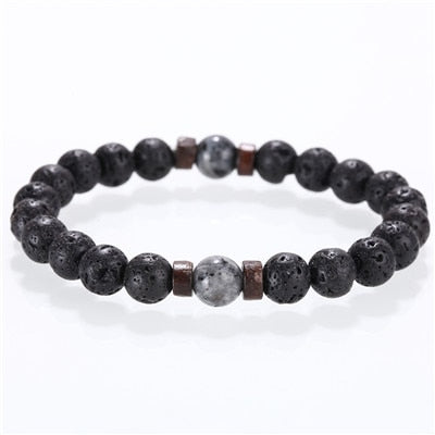Mcllroy Stone bracelet/beads/lava/natural/homme/fashion/bangles Bracelet Men Wooden bead Accessorie Jewelry male Valentine Gift