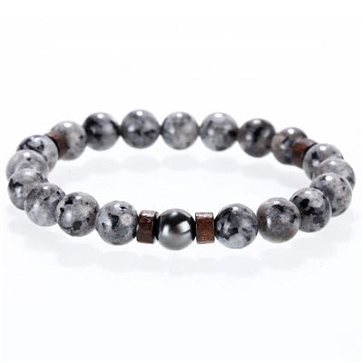 Mcllroy Stone bracelet/beads/lava/natural/homme/fashion/bangles Bracelet Men Wooden bead Accessorie Jewelry male Valentine Gift