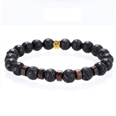 Mcllroy Stone bracelet/beads/lava/natural/homme/fashion/bangles Bracelet Men Wooden bead Accessorie Jewelry male Valentine Gift