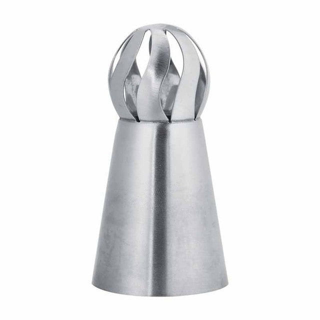1/3PC Cupcake Stainless Steel Sphere Ball Shape Icing Piping Nozzles Pastry Cream Tips Flower Torch Pastry Tube Decoration
