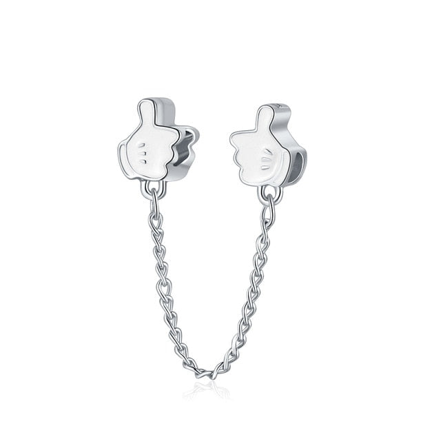 2018 Silver Plated Bead Cartoon Mouse Princess Dress Wallet Pendant Charm Beads Fit Pandora Women Diy Bracelets Bangles Jewelry