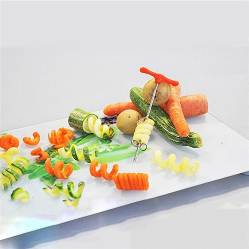 Rotating Machine Manual Magic Roller Spiral Slicer Radish Potato Spiral Cutter  10.11