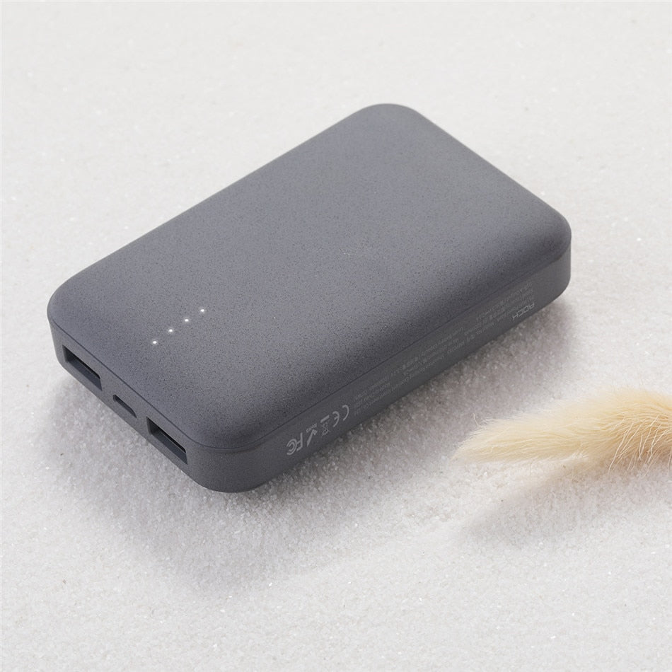 10000 mAh Power Bank for Xiaomi Powerbank,ROCK Mini Portable Ultra-thin Polymer Battery for iPhone SamSung and More bank power