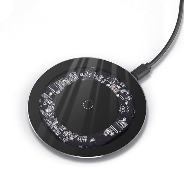 iONCT Qi Wireless Charger for iPhone X XR XS Max 8 Plus Visible USB Charging pad for Samsung S8 S9 Note 9 Phone wirless charger