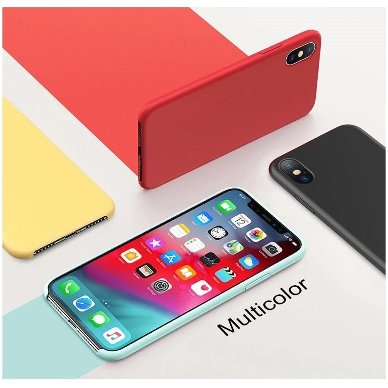 Have LOGO Case For iPhone Xs MAX XR X Cases For Apple For iPhone 7 8 6 s Plus 5s SE Original Official Style Silicone Case logo