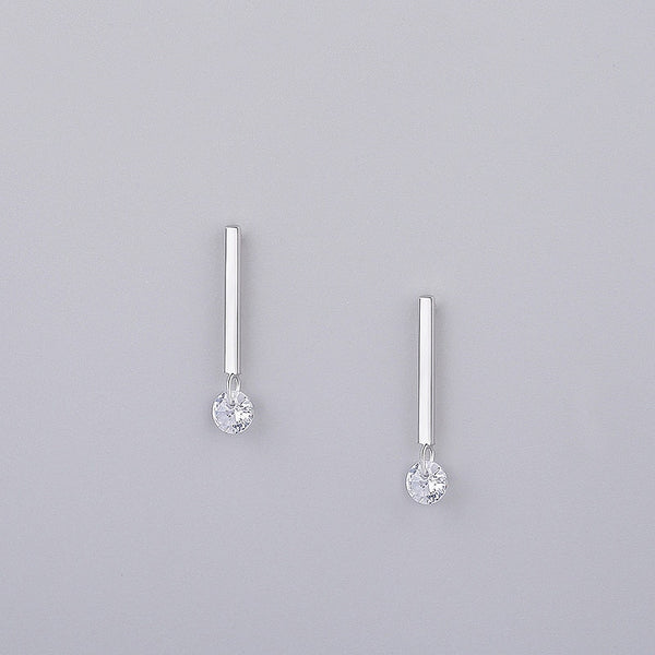 INZATT OL Minimalist Stick Bar Zircon Stud Earrings 2018 100% 925 Sterling Silver Fine Jewelry For Women Party Trendy Accessorie
