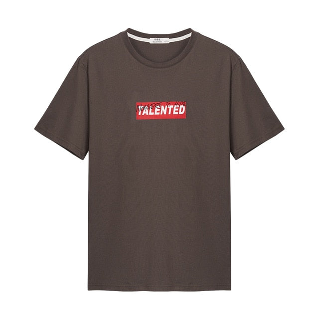 Enjeolon new T Shirt Men Summer Fashion o neck t shirt Slim Men T-shirt Casual words printing T-shirt Tops Tees 3XL T5107