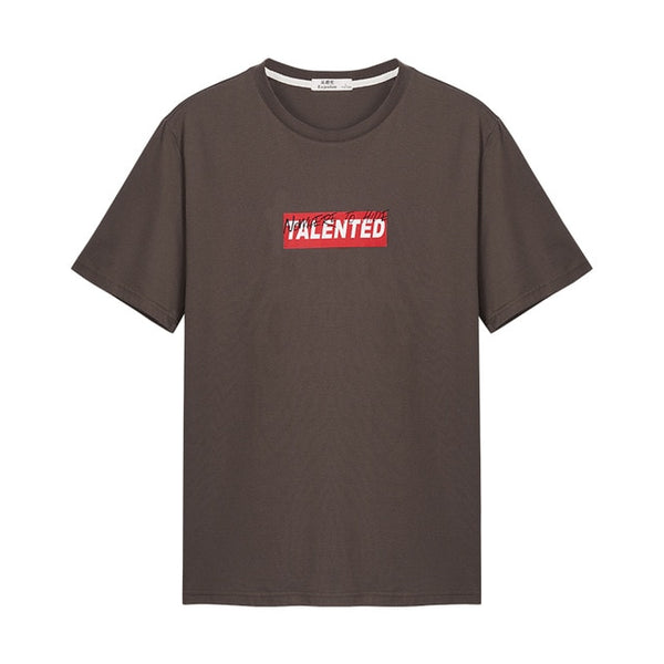 Enjeolon new T Shirt Men Summer Fashion o neck t shirt Slim Men T-shirt Casual words printing T-shirt Tops Tees 3XL T5107