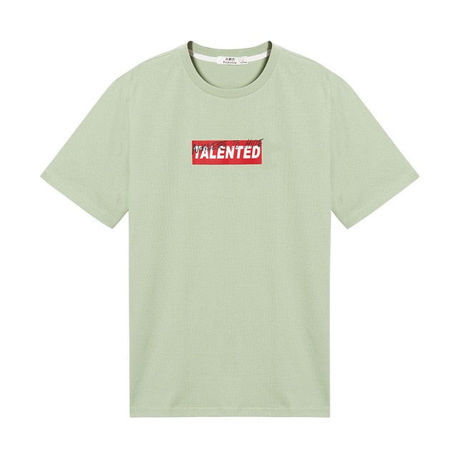 Enjeolon new T Shirt Men Summer Fashion o neck t shirt Slim Men T-shirt Casual words printing T-shirt Tops Tees 3XL T5107