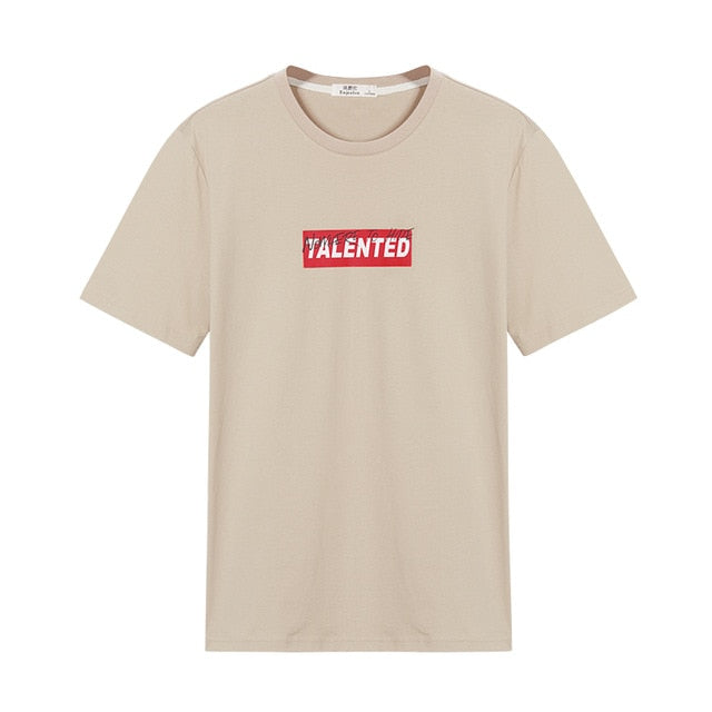 Enjeolon new T Shirt Men Summer Fashion o neck t shirt Slim Men T-shirt Casual words printing T-shirt Tops Tees 3XL T5107