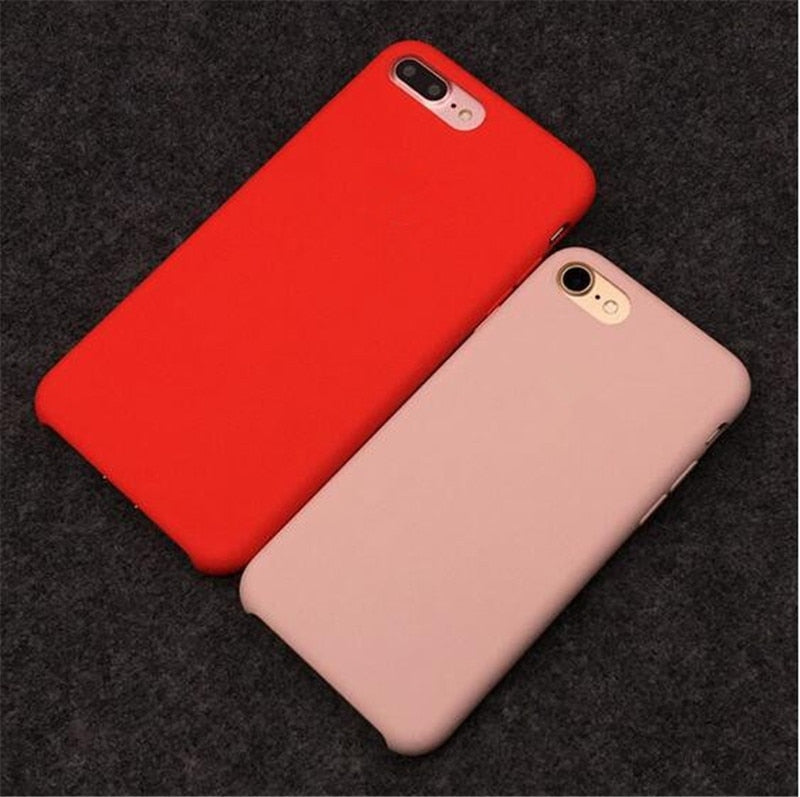 Have LOGO Original official Silicone Case For iPhone 7 8 XS Phone Case For iPhone X XR Cover For iPhone 6 6S Plus 5 5S