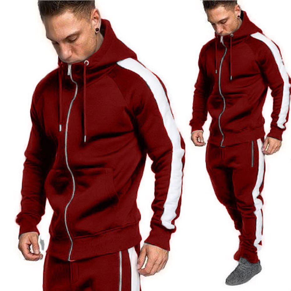 Tracksuits Men 2PC Outwear Sportsuit Sets Male Sweatshirts Men Set Clothing+Pants Hoodies Plus Size Moleton Masculino Coats 2019