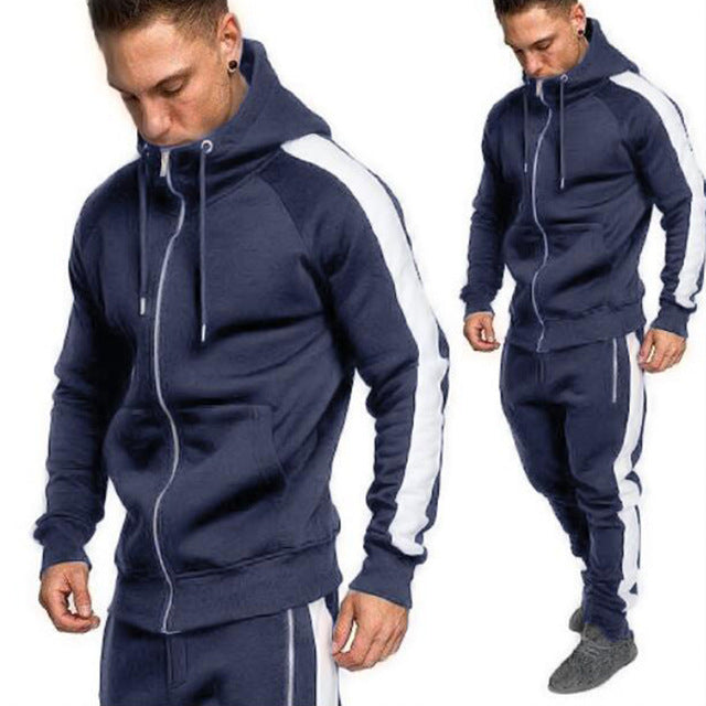 Tracksuits Men 2PC Outwear Sportsuit Sets Male Sweatshirts Men Set Clothing+Pants Hoodies Plus Size Moleton Masculino Coats 2019