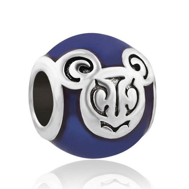 1pc european silver mickey minnie diy bead fit Original Pandora charms silver 925 Bracelet trinket jewelry for women S006