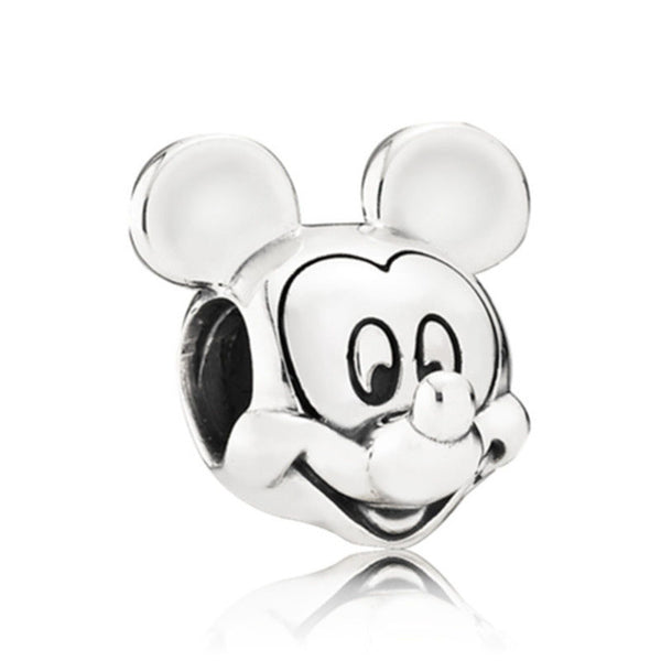 1pc european silver mickey minnie diy bead fit Original Pandora charms silver 925 Bracelet trinket jewelry for women S006