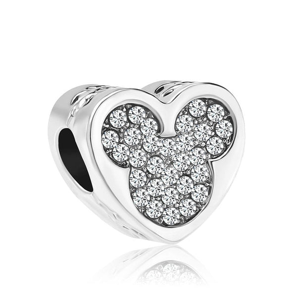 1pc european silver mickey minnie diy bead fit Original Pandora charms silver 925 Bracelet trinket jewelry for women S006