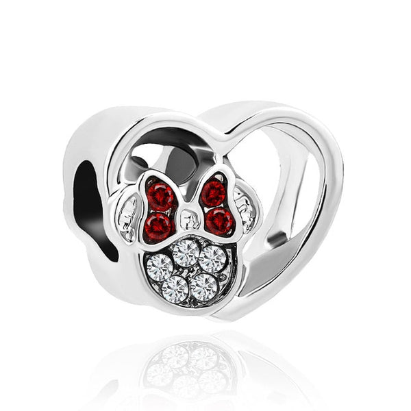 1pc european silver mickey minnie diy bead fit Original Pandora charms silver 925 Bracelet trinket jewelry for women S006