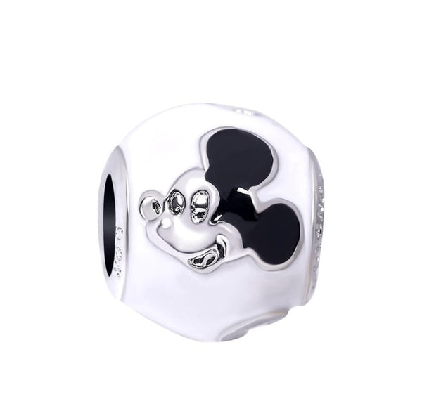 1pc european silver mickey minnie diy bead fit Original Pandora charms silver 925 Bracelet trinket jewelry for women S006