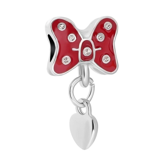 1pc european silver mickey minnie diy bead fit Original Pandora charms silver 925 Bracelet trinket jewelry for women S006