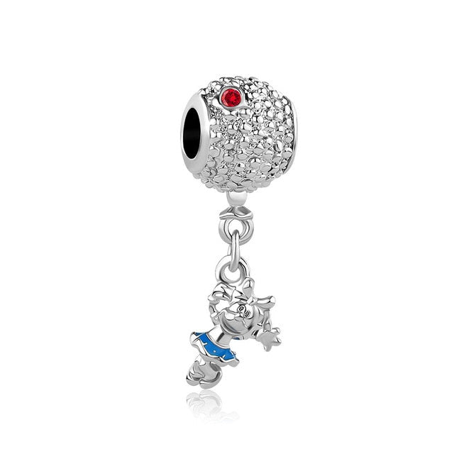 1pc european silver mickey minnie diy bead fit Original Pandora charms silver 925 Bracelet trinket jewelry for women S006
