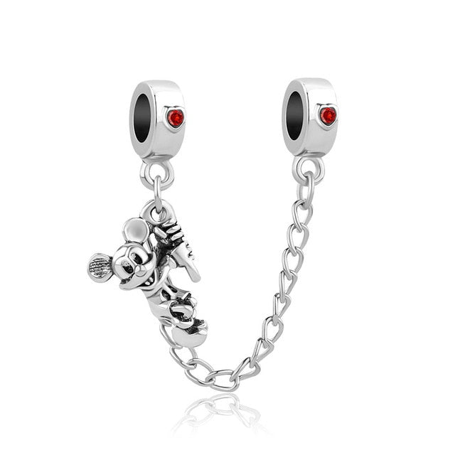 1pc european silver mickey minnie diy bead fit Original Pandora charms silver 925 Bracelet trinket jewelry for women S006