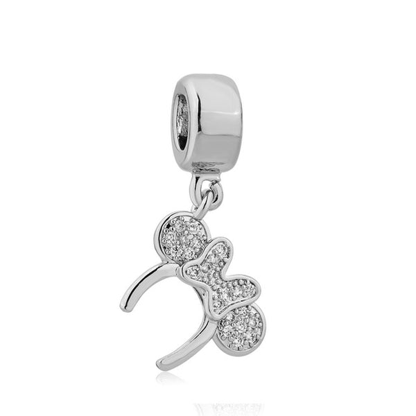 1pc european silver mickey minnie diy bead fit Original Pandora charms silver 925 Bracelet trinket jewelry for women S006