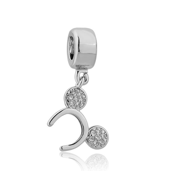 1pc european silver mickey minnie diy bead fit Original Pandora charms silver 925 Bracelet trinket jewelry for women S006
