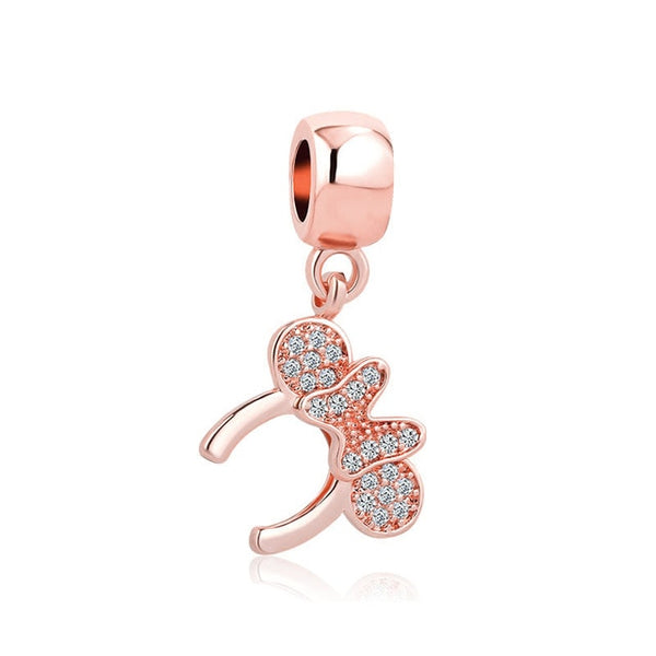1pc european silver mickey minnie diy bead fit Original Pandora charms silver 925 Bracelet trinket jewelry for women S006