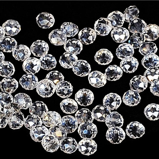 4 6 8mm Austria Spacer Rondelle Crystal Beads Beads for Needlework Women Diy Accessories Pearls Loose Facet Glass Beads