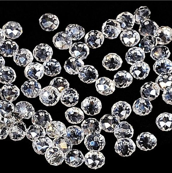4 6 8mm Austria Spacer Rondelle Crystal Beads Beads for Needlework Women Diy Accessories Pearls Loose Facet Glass Beads