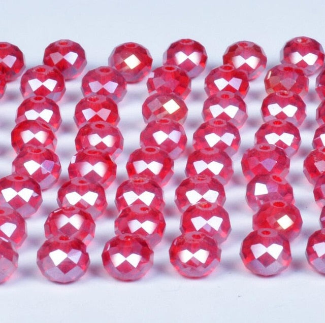 4 6 8mm Austria Spacer Rondelle Crystal Beads Beads for Needlework Women Diy Accessories Pearls Loose Facet Glass Beads