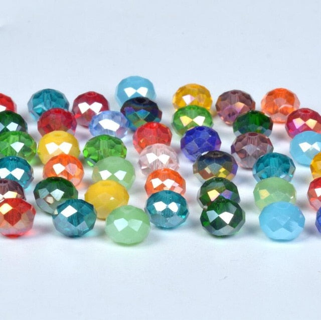 4 6 8mm Austria Spacer Rondelle Crystal Beads Beads for Needlework Women Diy Accessories Pearls Loose Facet Glass Beads