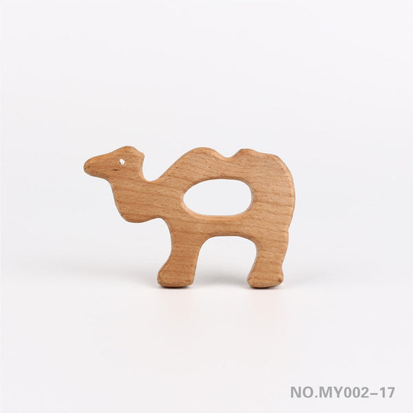 TYRY.HU Wooden Teethers Animal Shape Baby Teether Beads Toy BPA FREE Natural Safe Food Grade Baby Shower Gift DIY Jewelry Making