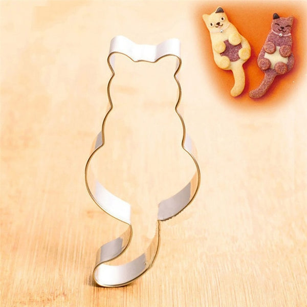 Cat Shaped Cake Tools Aluminium Mold Sugarcraft Cake Cookies Pastry Baking Cutter Mould