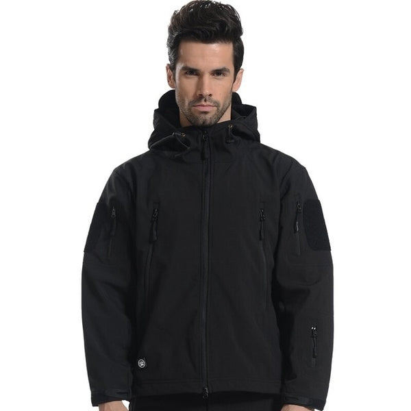 Softshell Jacket Men Fleece Waterproof Windproof Warm Winter Camouflage Windbreaker Hiking Hunting Coat Military Jacket Tactical
